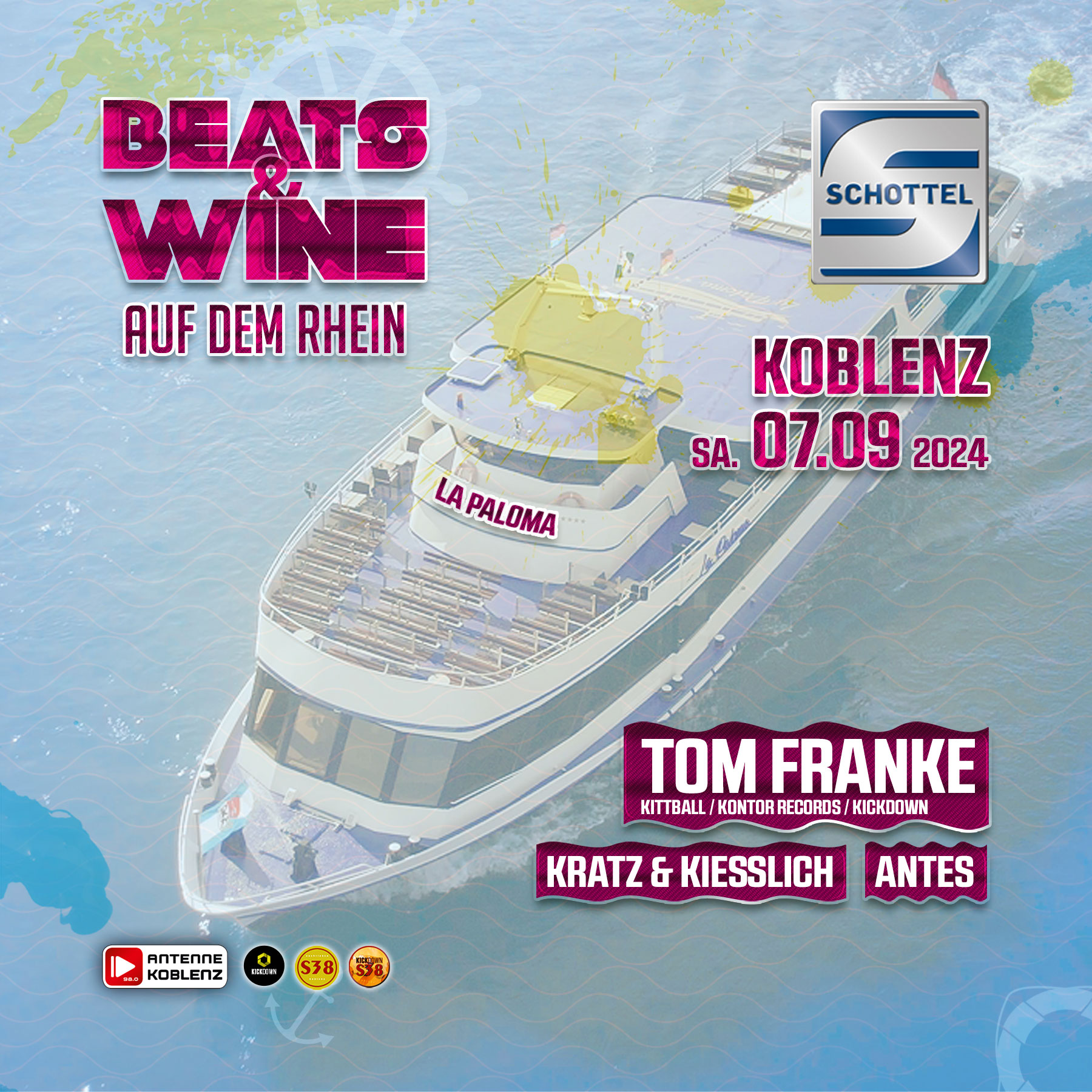 Beats Wine Auf dem Rhein Koblenz InstaBeitrag V1